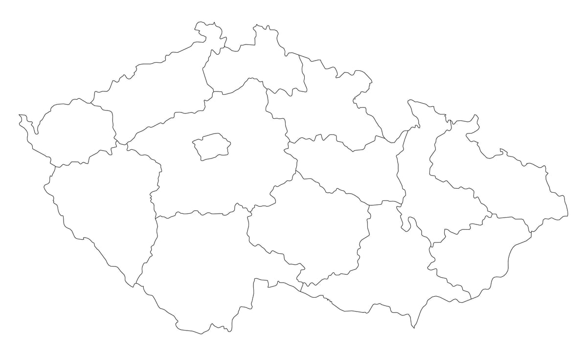 Česká republika vektorové mapy