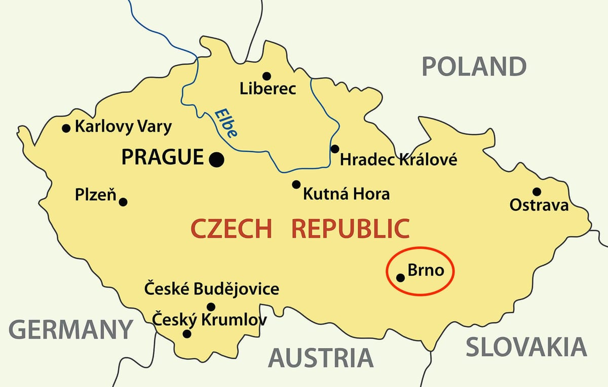 mapa brno česká republika