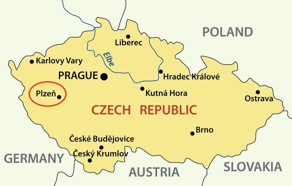 Plzeň česká republika mapa