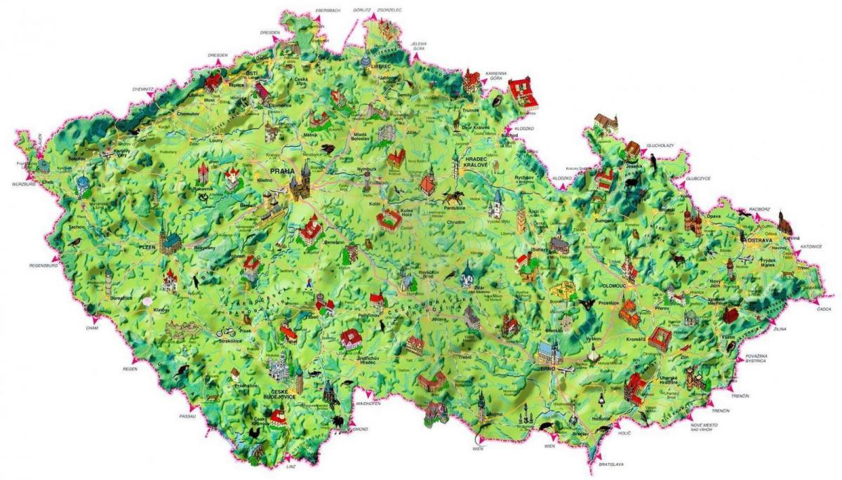 turistická mapa české republiky