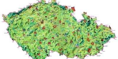 Turistická mapa české republiky