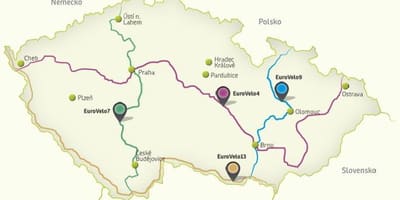 Česko cyklistické mapě