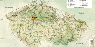 Česko geografie mapě