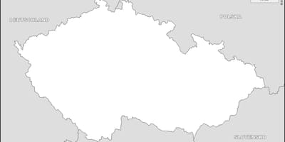 Česko obrys mapy