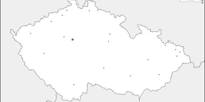 Česko prázdné mapě