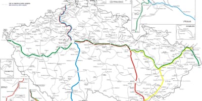 Česká republika železniční mapě