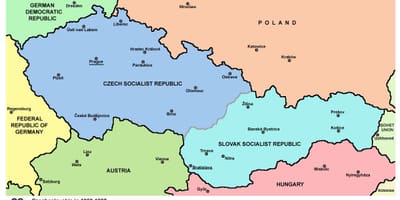 Mapa Československa