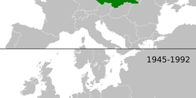 Mapě Evropy Československo