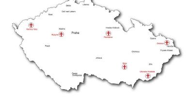 Česko letišť mapě