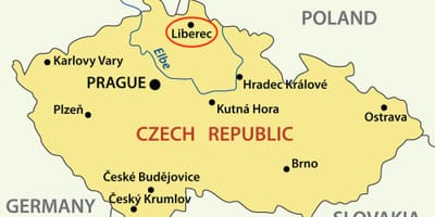 Mapa Liberec česká republika