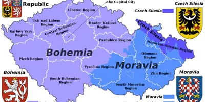 Mapa Moravy česká republika