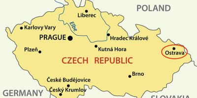 Mapě z Ostrava, česká republika
