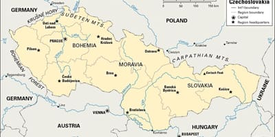 Mapa starého Československa