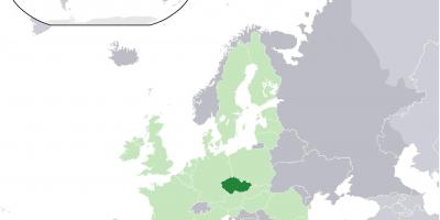 Mapa Evropy ukazuje, česká republika
